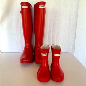 Matching Red Hunter boots (Mommy & Me) FIRM PRICE